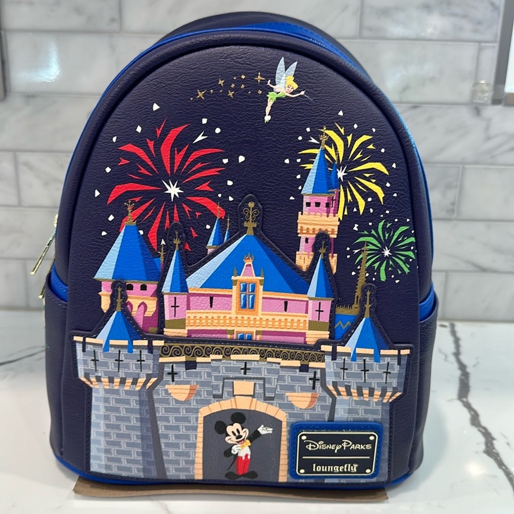 Disney Parks Fireworks over Cinderella Castle Mini Backpack Loungefly 2023